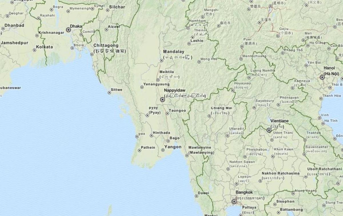 gps-karta för Myanmar