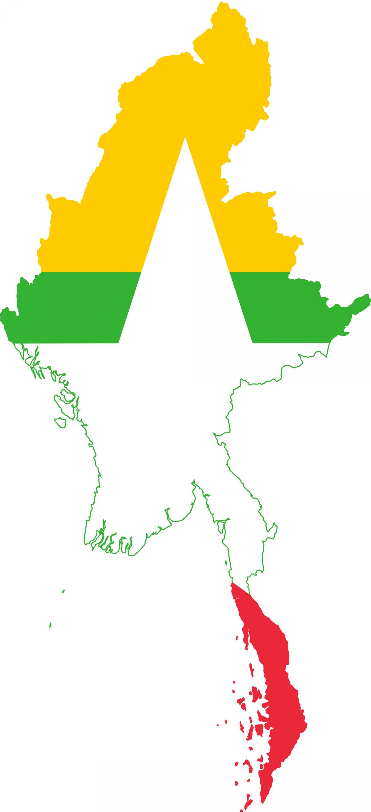 Karta över Myanmar logotyp