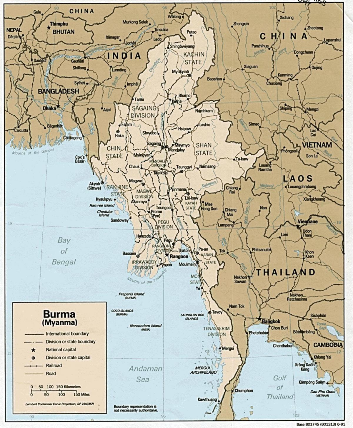 yangon Burma karta